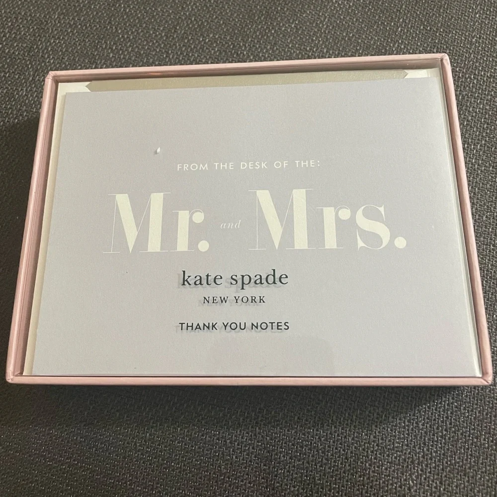 Kate Spade Wedding Thank You Notes. New In The Box.